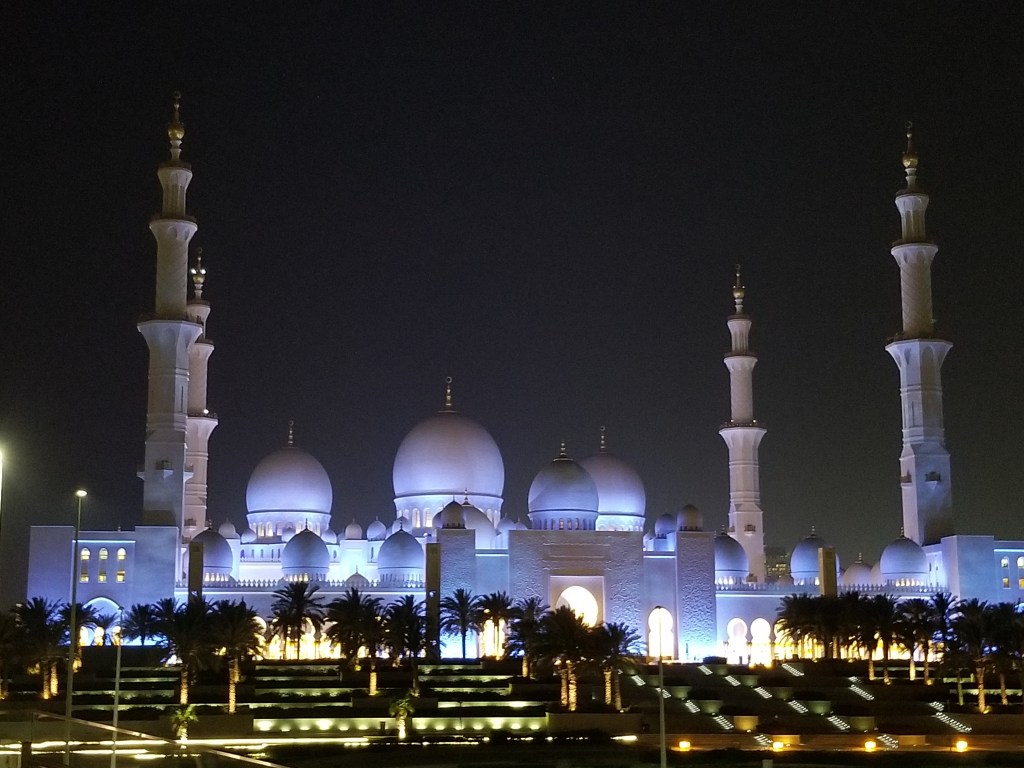 Grand Mosque, Abu Dhabi, United Arab Emirates. Photo by Anastasia Mills Healy